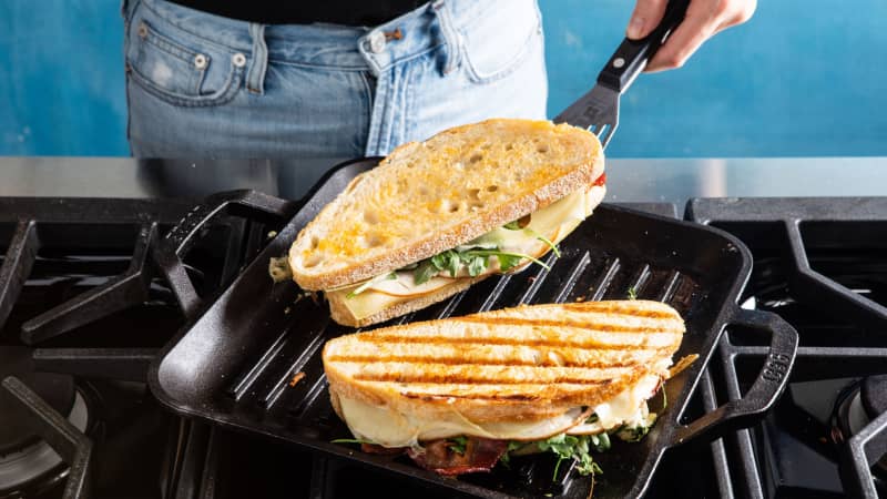 Pan with grill marks on sale